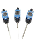 Front view of Industrial Rotary Roller Lever Limit Switch Sealed IP Rated 5A 220V Momentary Action ME 8169 Compatible, three units displayed.