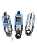 Industrial Rotary Roller Lever Limit Switch Sealed IP Rated 5A 220V Momentary Action ME 8169 two-pack, front view