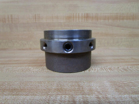 Front view of Industrial Shaft Coupling Rexnord 7300285 Straight Bore Hub with 1-1/8 in bore, showing surface rust.