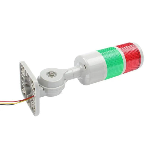 Industrial Signal Tower Lights With Rotatable Base And 12V And 24V DC Operation, 2 Layer Beacons, Steady Or Flashing Modes