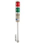 All-In-One Industrial Signal Light Tower With Red And Green LED Indicator, 12V DC, Continuous Light, Buzzer Included, Model LTA-502TJ