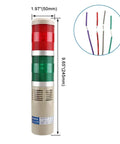 No Nonsense Industrial Signal Light Tower With Red And Green LED Indicators And Buzzer, Continuous Light, 24V DC, LTA-502TJ, Baomain