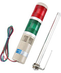 Industrial Signal Light Tower LED Red And Green With Buzzer 110V AC 2W LTA-502TJ with mounting bracket and wiring