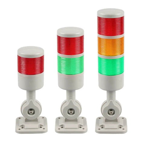 Industrial Signal Tower LED Stack Light With Rotatable Base 110V 220V AC Power No Buzzer 1 Layer Steady Or Flash Mode