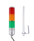 Industrial Signal Tower Light Set For Factory Floors With RGB LED Indicators 110V 3 Tiers LED Andon Light Without Sound
