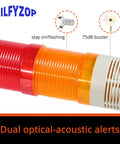 Industrial Signal Tower Light With Red Green And Yellow LED Indicators Built In Buzzer For Clear Alerts In Noisy Environments