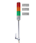 Industrial Signal Tower Light Set For Factory Floors With RGB LED Indicators 110V 3 Tiers LED Andon Light Without Sound