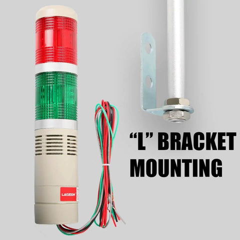 Industrial Signal Tower LED Alarm With Flash Indicator And Built In Buzzer 2 Layer Stack Light Red And Green Beacons