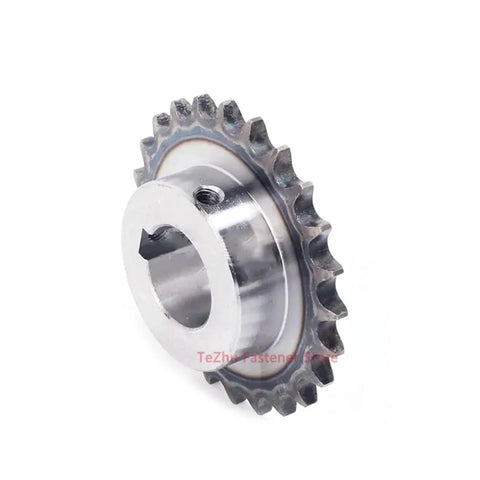 Industrial Drive Sprocket Wheel for Machinery 20 Teeth 45 Steel Chain Gear 06B High Wear Resistant Sprocket side view