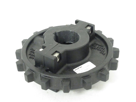 Front view of Heavy Duty Industrial Sprocket Gear With 1 Keyway And 16 Teeth For Transmission Systems Rexnord 614-62-3 Sprocket 10019896.