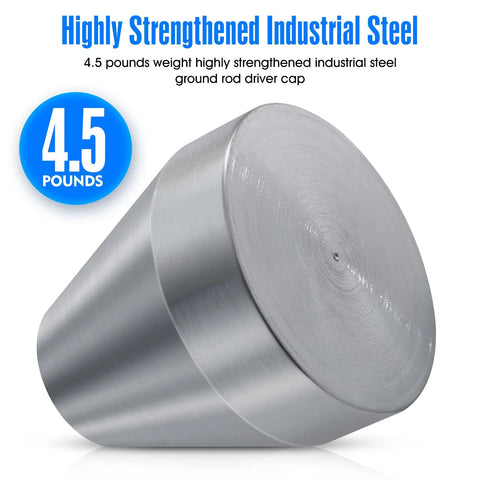 Ground Rod Cap Driver Pad Hammer For One Half Inch Five Eighth Inch And Three Quarter Inch Grounding Rods Industrial Steel