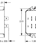 Technical diagram of SinPac Stearns Solid State Switch 115V AC 40 Amp Heavy Duty Industrial Control Switch For High Power Machinery And Automation Built Tough Solid State Performance With D504517 SKU SMG showing dimensions and voltage cut-in