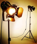 Vintage Industrial Floor Lamp Tripod With Adjustable Gooseneck In Black Finish, Height 68-180 Cm, 5 M Cord With Foot Switch, E26 Bulb Not Included