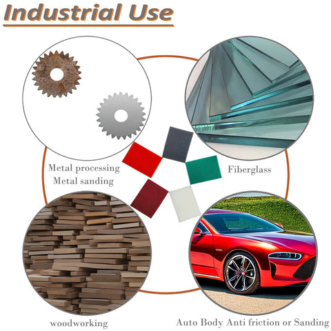 Image showing industrial use of Assorted 6 X 9 Inch Hand Pads Coarse To Superfine For Grills And Garden Tools, including metal processing.
