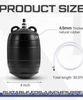 Inflatable Pipe Plug for Sewer Test and Pipeline Inspection 4 Inch Thick Natural Rubber Plumbing Ball with 1 Meter Plastic Extension Hose