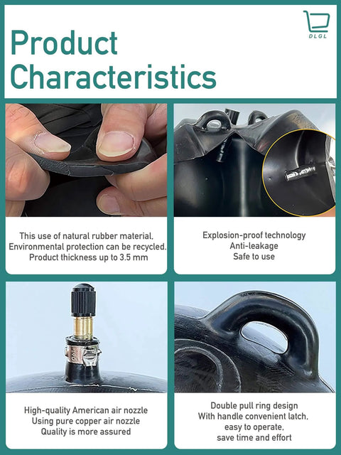 Close-up of Inflatable Pipe Plug Balloon For Sealing And Testing Sewer Pipes With Integrated Air Pump features and materials.