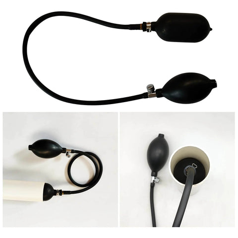 Inflatable Pipe Plug Balloon For Plumbing Tests And Pipe Sealing, Temporary Water Blocker And Leak Test Plug For PVC Pipes Two To Three And A Half Inches Or Inner Diameter One Point Seven To Four Point One Inches in various views.