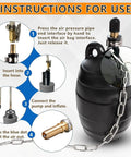 Rubber Test Ball Sewer Test Plug Inflatable Pipe Plug For Laboratory Testing And Sewer Line Maintenance 4 Inch Diameter