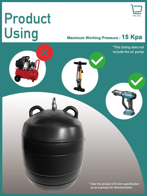 Inflatable Pipe Plug Airbag For Drainage And Sewer Pipes With Valve Core Key 40 Inch Extension Hose And Two Hose Clips For Immediate Use Ideal For Pipe Repair Closed Water Testing And Temporary Blocking Four Inch with compatible pump types.