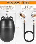 Inflatable Pipe Test Plug Kit With 39.37 Inch Quick Install Extension Hose, Anti Fall Steel Ring And Steel Chain For Pipeline Inspection