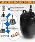 Inflatable Pipe Test Plug Kit With 39.37 Inch Quick Install Extension Hose, Anti Fall Steel Ring And Steel Chain For Pipeline Inspection
