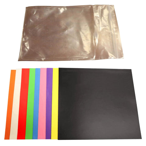 Inflatable Repair Kit With 4 Oz Vinyl Cement And Nine Heavy Duty 8x8 Inch PVC Patches for bounce houses, pools, boats, tents.