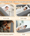 Inflatable Bed Bumpers For Toddlers 2 Pack With Non Slip Bed Rails And Machine Washable Covers in various settings: home, sofa, hotel