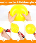Steps to inflate a ball using a hand pump for 8PCS Inflatable Playground Balls, 8.5Inch Bouncing Sensory Balls for Kids Birthday Parties
