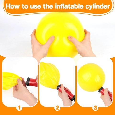Steps to inflate a ball using a hand pump for 8PCS Inflatable Playground Balls, 8.5Inch Bouncing Sensory Balls for Kids Birthday Parties