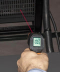 Infrared Thermometer displaying temperature, part of Infrared Thermometer and GFCI Receptacle Tester Kit, Non-Contact Digital Measurement.