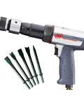 Ingersoll Rand 119MAXK Long Barrel Vibration Reduced Air Hammer Kit with five chisel set for heavy vehicle repair trucks and MRO tasks.