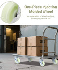Hand truck with boxes using 5 Inch Non-Marking Quiet Industrial Swivel Casters for smooth motion and stable alignment in automation.