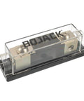 Inline ANL Fuse Holder For 0 2 4 Gauge AWG With 100 Amp Fuse, No Terminal Block Setup, with durable plastic casing