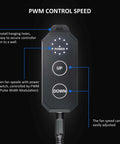 External controller for High Flow 8 Inch Inline Duct Fan With 831 CFM EC Motor And 10 Speed for ventilation control adjustment