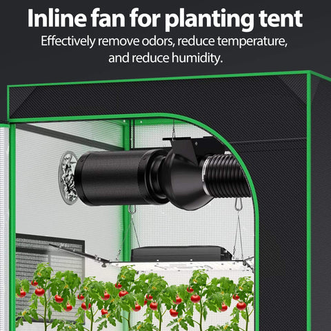 Powerful 4 Inch Inline Duct Ventilation Fan With 195 CFM And Variable Speed Controller For Hydroponics Grow Tent Toolazy
