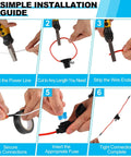 Installation guide for 4 Pack 12AWG Inline Fuse Holders Waterproof Marine Grade Fuse Kit With 35 Standard Fuses.