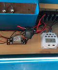 Inline Fuse Holder Kit For 14 AWG Wiring Harness With Weatherproof Lid and Heavy Duty Red 14 AWG Wire installed with timer