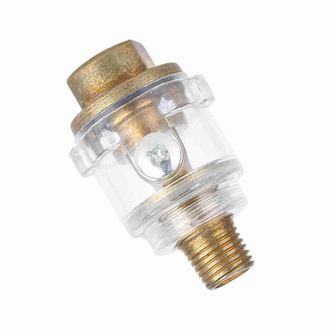 Transparent Inline Oil Lubricator For Tools And Compressors With Automatic Lubrication System Delivers Consistent Oil Through The Pipe