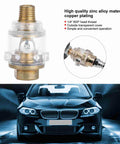Inline Oil Lubricator For Tools And Compressors With Automatic Lubrication System, zinc alloy body, transparent cover, 1/4" BSP thread
