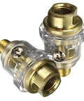 Six Pack Inline Pneumatic Oiler Lubricator With Automatic Lubrication For Air Tools One Quarter Inch Inlet brass fittings