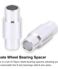 10 Pack Inline Skate Bearing Spacers Aluminum Alloy Axle Spacers Replacement For Roller Skates Smooth Motion Reduced Drag