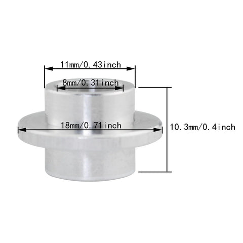 Aluminum Inline Skate Bearing Bushing Spacers Kit 16 Pieces With 8mm Axle Spacers dimensions and specifications