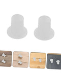 Inline Skate Plastic Bearing Spacers And Side Plugs Kit 50 Pieces Durable Replacements front view, featuring clear plastic spacers and plugs.