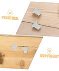 Two white plastic edge covers and side bushings on a wooden surface from 50 Pack Inline Skate Edge Covers and Side Bushings for Roller Skates Universal Bearing Replacement Kit Enhances Performance and Appearance, Durable Plastic Caps, Easy Install, Ideal for All Inline Skates.