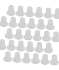 50 Piece Durable Plastic Side Plugs Replacement Spacers for Inline Skate Wheel Bearings arranged in rows on a white background
