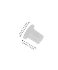 Close-up of a white side bushing, part of the 50 Pack Inline Skate Edge Covers and Side Bushings for Roller Skates Universal Bearing Replacement Kit.