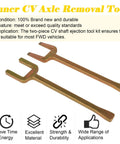 2 Piece Axle Popper Kit Inner CV Axle Removal Tool Set for Front Wheel Drive Vehicles, displayed on white background with features