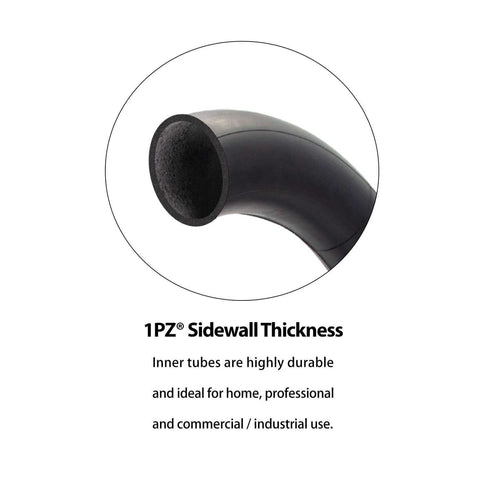 1PZ 10W-X02 2-Pack Heavy-Duty 90° Valve 10x2/10x2.125 Inner Tube Replacement close-up showing sidewall thickness