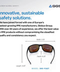 Crevalle Anti Fog Safety Glasses With UV Protection And Blue Mirror Lens specifications