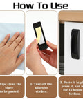 How to use 8 Pcs Plastic Cabinet Drawer Handles Self Adhesive 4 Color Set instructions with step-by-step visuals